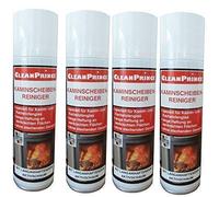 4X cleanprince Limpiador Cristal Chimenea 300ML Estufa Detergente Horno Hollín de Vidrio Kachenofenglas Metales Plástico Verrußungen Humo Resina Grasa Aceites Otros Verbrennungsrückstände Aerosol (