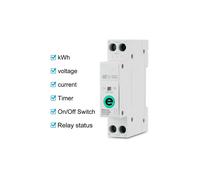 4X Interruptor Inteligente Ewelink 1P+N 63A 110V 220V WIFI, Medidor de Energía, Medidor de KWh, Disyuntor, Temporizador, Relé, Protección para el