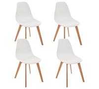 4x Silla infantil "escandinava" blanca atmosphera.