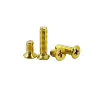 5/10/20/30/50 Uds. Tornillo de cabeza plana M2 M2.5 M3 M4 M5 M6 M8 longitud 4-50mm tornillos for máquina eléctrica pernos tornillo de inserción roscado métrico de latón(M4x10 (50Pcs))