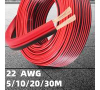 5/10/20/30m 2pin 22 AWG UL2468 2*0,5mm Cable de extensión uso para 12v 24v tira de LED cinta cadena conectar Cable eléctrico