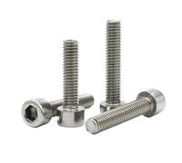 5/10/20/50/100 Uds M1.6 M2 M3 M4 M5 DIN912 A2-70 304 hexagonal de acero inoxidable sin tapa moleteada tornillo cabeza