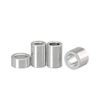 5/10/ 20 piezas M3 M4 M5 M6 M8 Junta de arandela plana de aleación de aluminio manguito CNC espaciador de separación sin rosca(D10x M5 (10pcs),Length 3mm)