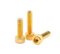 5-10 Uds M2 .5 M3 M4 M5 Aleación De Acero Tapa Con Conector Hexagonal Tornillo Cabeza En Forma Copa Pernos Chapados Oro Titanio 12,9 Longitud Grado 4mm-35mm(M3x20mm 10Pcs)