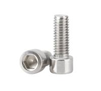 5-100 piezas M1.6-M8 acero inoxidable cabeza hexagonal hueca cabeza cilíndrica tornillos para máquina, M8x16mm(10 piezas)