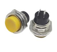 5/20 interruptores de alimentación de 16 mm, interruptor redondo DS-212, pequeño empuje momentáneo de reinicio automático
