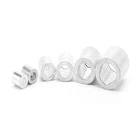 5-500 Uds. Casquillo de prensado de alambre de manga de aluminio, mandril de un solo orificio, hebillas de bloqueo ovaladas, Cable de tapón Para Cable De Acero(M5 50pcs Round)