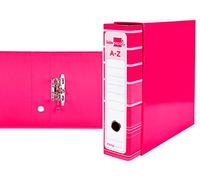5 ARCHIVADORES DE PALANCA LIDERPAPEL A4 FILING SYSTEM ROSA CON CAJA