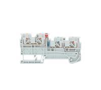 5 bloques de terminales de riel DIN for sensor y actuador LED PTIO1.5/S/3 con luz LED de 24 V y conector eléctrico de 3 conductores PTIO 1.5/S/3