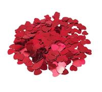5 bolsas de confeti de 15 g/bolsa de 10 mm, confeti de papel rosa y azul, corazón de amor para baby shower, cumpleaños, boda, fiesta, decoración hecha a mano, decoración del hogar (rojo)