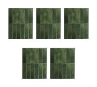 5 calcomanías de pared de ladrillo 3D, paneles de poliuretano para baño y cocina, calcomanías impermeables resistentes al calor con textura de piedra realista, 229 x 290 mm (A)