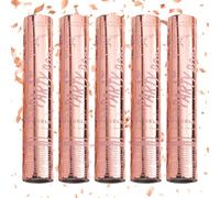 5 cañones de confeti, 30 cm, biodegradables, multicolor, para fiestas, cumpleaños, apertura de tiendas, bodas, aniversarios, graduaciones, Año Nuevo (rosa)