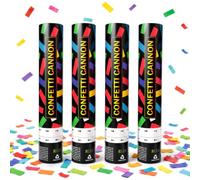 5 cañones de confeti de 30 cm, biodegradables, para fiestas, confeti