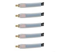 5 cepillos de soldadura M6 para limpieza de cuentas de costura de soldadura, cabezales de cepillos conductores de fibra de carbono con mangas de silicona, longitud de cerdas de 80 mm, para máquinas