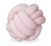 5 cojines trenzados, ideales para decorar sofás y camas, estilo escandinavo, cojines decorativos, diámetro 25 cm, color rosa