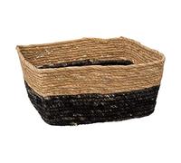 5 five Cesta de almacenaje tréssée 31x15cm, negra