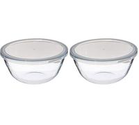 5 five simply smart 5five - bol de 2,7 l con tapa de cristal (Paquete de 2)