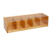5 five simply smart 5five - caja de té 5 compartimentos de bambú