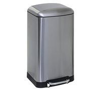 5Five - Cubo de basura de acero inoxidable Ariane de 30 l - Cubo extraíble y asa trasera - Cierre silencioso