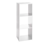 5five Estantería Teo – 3 compartimentos, diseño moderno, organización eficiente, blanca