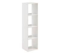 5 five simply smart 5five - Estantería de Columna Mix'n Modul Blanca - 4 baldas, 134 cm de Alto - Estantería, Mueble de almacenaje para salón, Dormitorio y Oficina