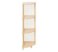 5 five simply smart 5five - Estantería esquinera Kord de 4 Niveles - Efecto Madera Beige Claro - Almacenamiento práctico y práctico - An. 34 x Pr. 34 x Al. 110 cm - Salón, Oficina, Dormitorio