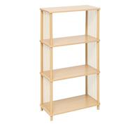 5 five simply smart 5five - Estantería Kord de 4 Niveles - Efecto Madera Beige Claro - Almacenamiento práctico y práctico - An. 60 x Pr. 30 x Al. 110 cm - Salón, Oficina, Dormitorio