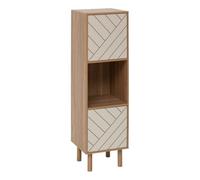 5 five simply smart 5five - estantería Mix n Match de 3 Unidades y 2 Puertas en Madera y diseño a Rayas
