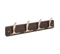 5 five simply smart 5Five - Ganchos de Pared ALY de Madera marrón y Zinc - 4 Ganchos - 45 x 6 x 10,5 cm - Ganchos, Accesorio para el hogar, Uso Diario