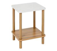 5 five simply smart 5five - mesa auxiliar con efecto madera y mármol como