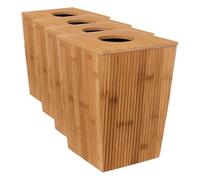 5 five simply smart 5five - Papelera de bambú 6l Terre inconnue (Paquete de 4)