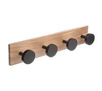 5 five simply smart 5five - Perchero de Pared con 4 Ganchos - Madera de Pino y Negro - 40 cm - Perchero, almacenaje de Pared - para recibidor, Dormitorio y baño