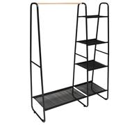 Paris Prix Perchero de ropa Artemis 5five – 1 barra, 4 estantes de metal negro 150x102 cm