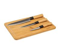5 five simply smart 5five - tabla de cortar y cuchillos bambú negro