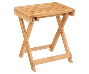 5 five simply smart 5five - Taburete Plegable de bambú - Alto 44 cm, Compacto - Asiento Extra Multiusos para el hogar y el baño