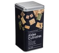 5 five simply smart AC-Deco - Caja de alimentos (8,8 x 8,8 x 17 cm, hierro y estaño, color negro