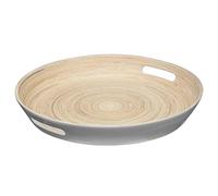 5 five simply smart Bandeja de bambú 42 cm, color gris moderno