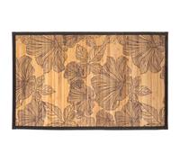 5 five simply smart Blackflora - Alfombrilla de baño con Listones de bambú (50 x 80 cm), Color Negro