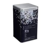 5 five simply smart Caja de alimentos - Relief II - Arroz - 10,8 x 10,8 x 18,4 cm - Hierro y estaño - Negro