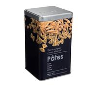 5 five simply smart Caja de alimentos - Relief II - pasta - 10,8 x 10,8 x 18,4 cm - Hierro y estaño - Negro
