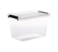 5 five simply smart Caja de plástico transparente 65L Clip N' Box