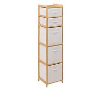 5five - estantería con 5 cestas Tidy Box de bambú marrón