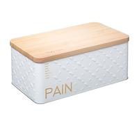 JJA Panera de metal Scandi Edition Five – blanca con relieve escandinavo 31,4x17,6x13,3 cm