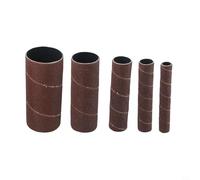 5 fundas de lijadora de eje de 4.5 pulgadas para bandas de lijado de tambor oscilante | Herramientas de pulido de tambor de papel de lija de grano 80/150/240 | Abrasivos de 115 mm de longitud para