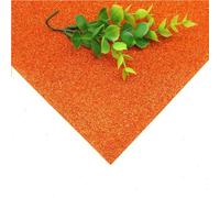 5 hojas/bolsa 2MM de espesor 20 * 30cm con polvo dorado brillo papel de esponja brillante papel de espuma hecho a mano sin pegamento-naranja