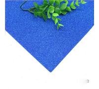 5 hojas/bolsa 2MM de espesor 20 * 30cm con polvo dorado brillo papel de esponja brillante papel de espuma hecho a mano sin pegamento-azul real