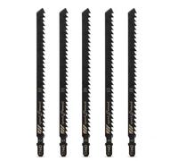 5 hojas de sierra de calar largas T744D 180 mm para madera y metal | Hojas de sierra de calar de madera largas para Bosch, Makita, DeWalt - Construcción, taller, bricolaje