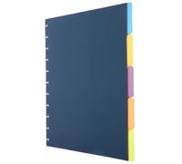 5 Hojas Separadores de Disco A4 PP Esmerilado con Pestaña Divisoria | Accesorios para Agenda, Hojas Extraíbles para Cuaderno de Oficina y Hogar, Carchivo Ingeniox A4