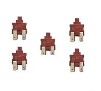5 interruptores pulsadores 10 A 250 V para aspiradora | Capacidad de carga de 10 A 250 V, flujo de corriente seguro, para cargas altas, apto para aspiradora