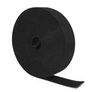 5 m Bridas Reutilizables para Cables, 20 mm Ancho, Cortable, Negro Nylon con Gancho y Bucle, Bridas Cables para Jardín, Oficina, Hogar, Organizador Cables etc.